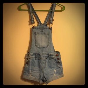 Jean short overalls
